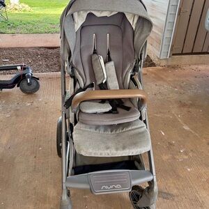 Nuna Mixx Gray and Tan Stroller